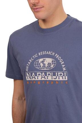 T-shirt homme regular Macas Napapijri, taille M, couleur bleu marine