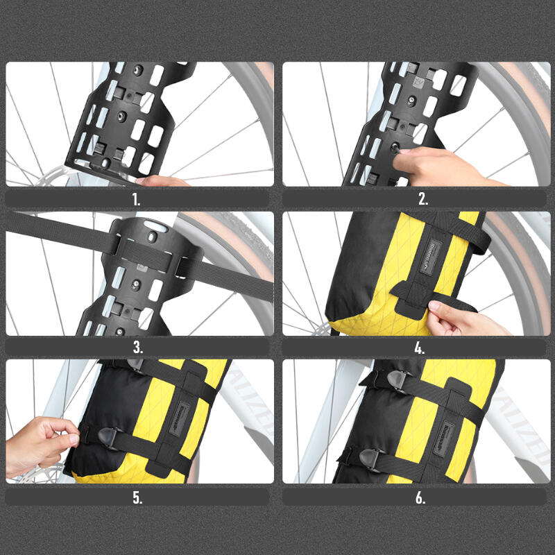 Sakwa rowerowa na przedni widelec z uchwytem Rhinowalk BHD0013 6,5L 6/7