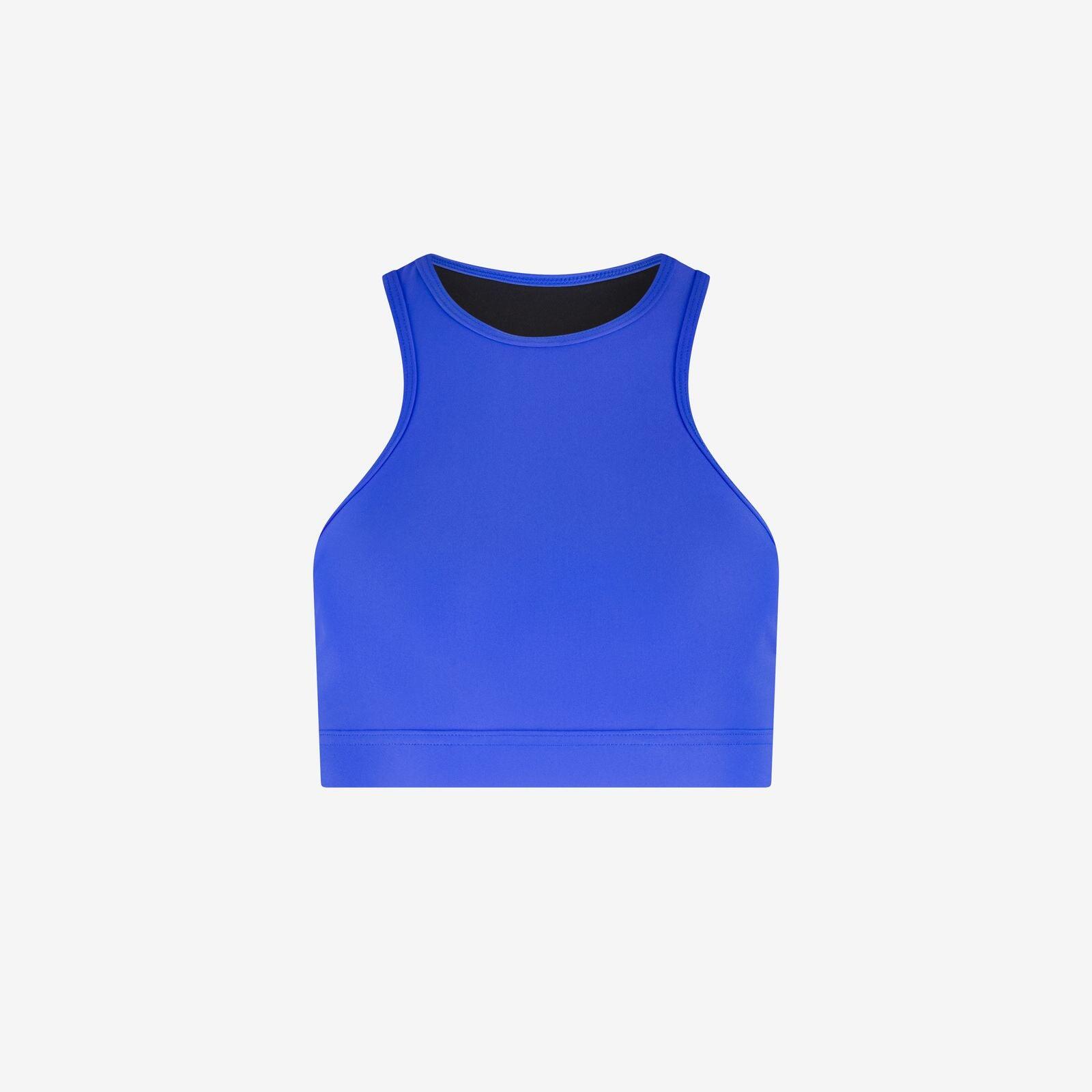 Wallien - Haut De Bikini Racerfront À Nouer Femme Natation & Surf - Bleu - Maillot De Bain 2 Pièces (bikini) - Bleu - 52 2xl - Decathlon