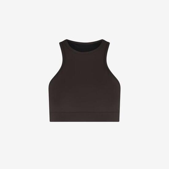 Damen Racerfront Bikini Top mit Bindung zum Schwimmen & Surfen - Braun