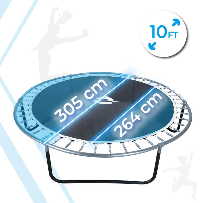 Trampolina ogrodowa dla dzieci z siatką THUNDER INSIDE ULTRA 10FT 305CM BLUE