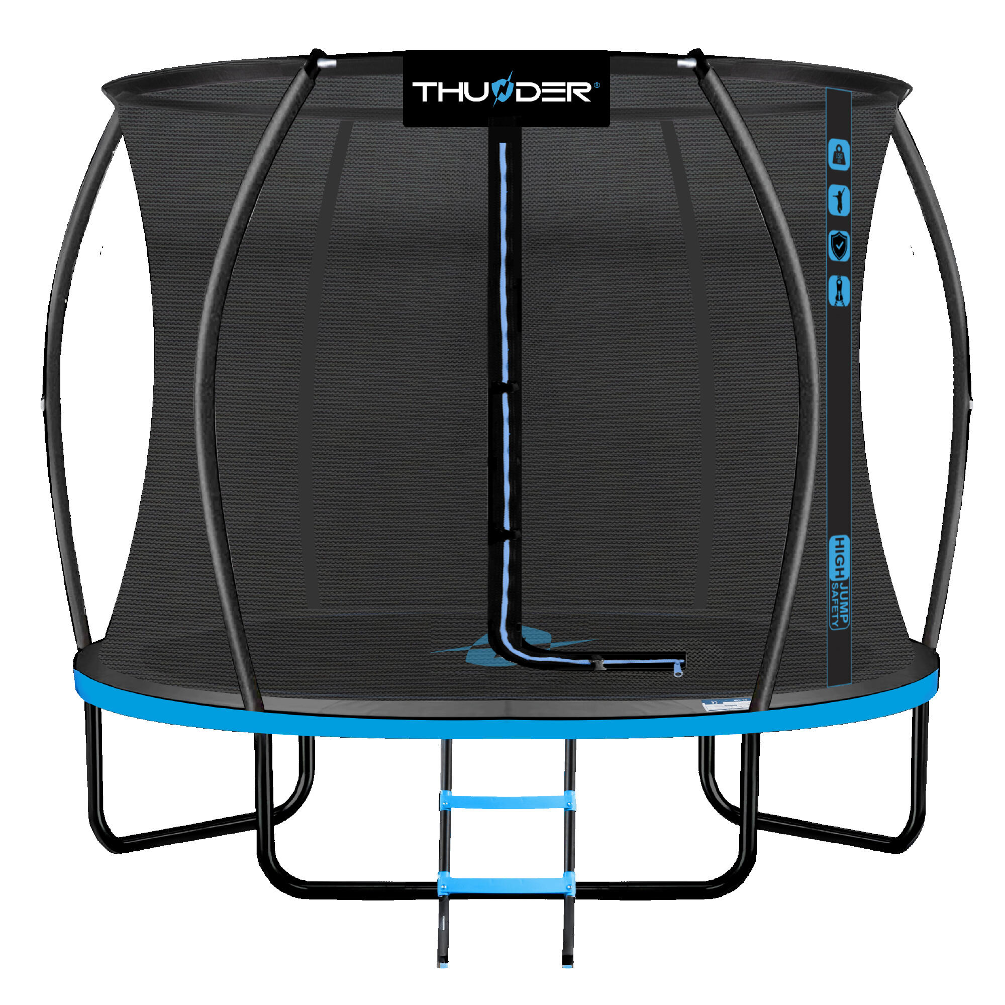 THUNDER Trampolin für Kinder für den Garten THUNDER INSIDE ULTRA 10FT 305CM blau