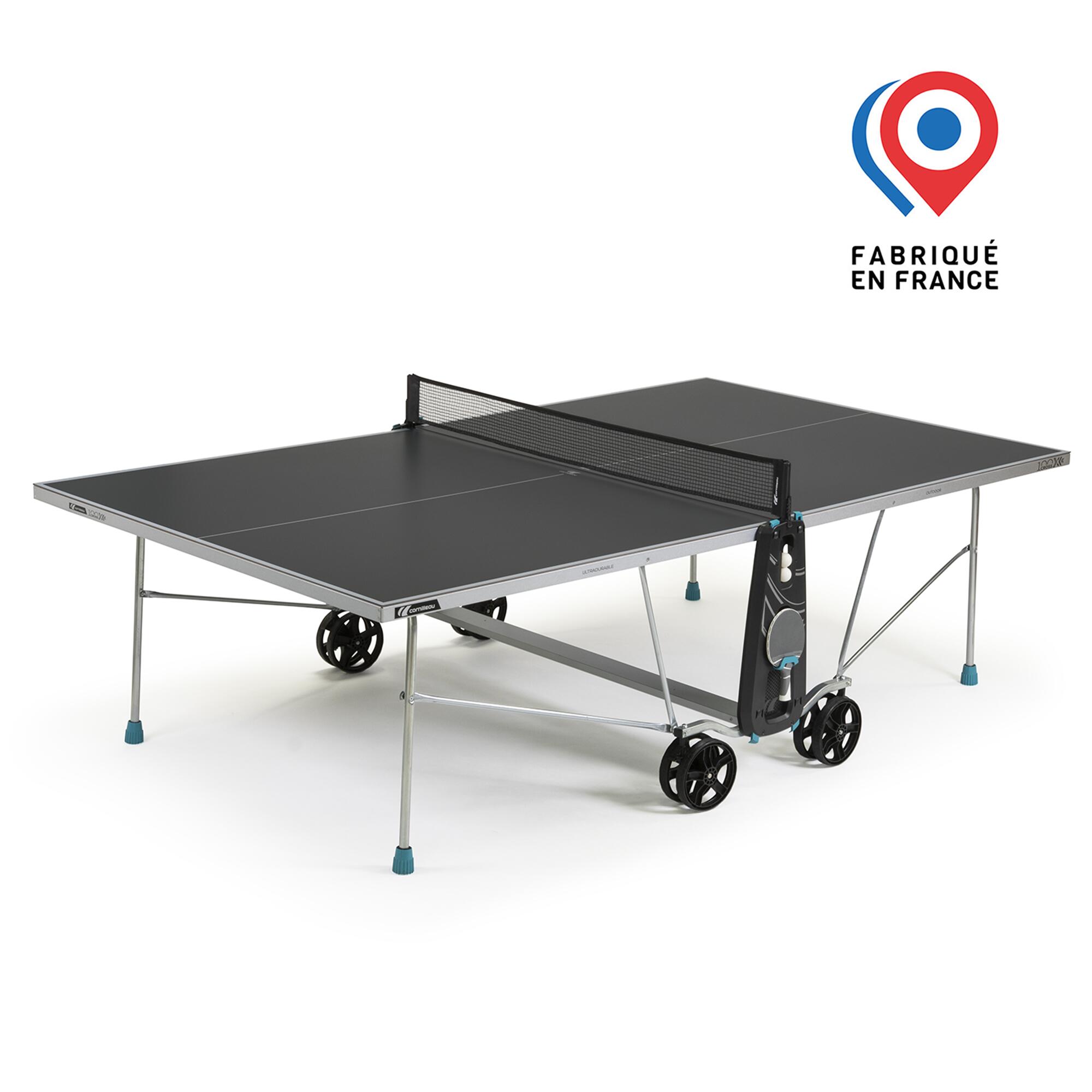 Cornilleau - Table De Ping-pong D'Extérieur 100x Outdoor Gris - Table De Tennis De Table - Gris - Taille Unique - Decathlon