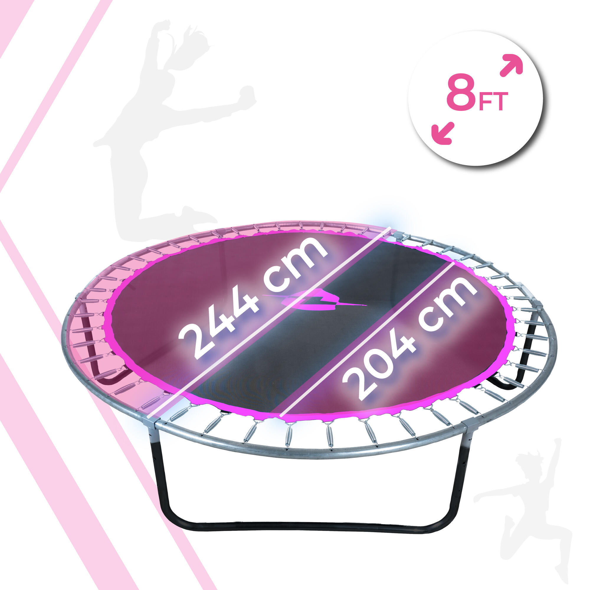 Trampoline voor kinderen voor in de tuin THUNDER INSIDE ULTRA 8FT 244CM roze 3/7