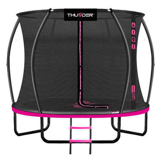 Trampoline de jardin pour enfants THUNDER INSIDE ULTRA 8FT 244CM rose