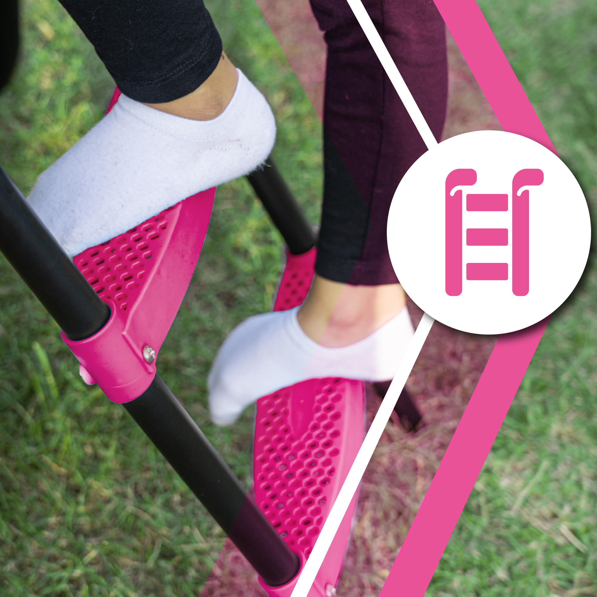 Trampoline voor kinderen voor in de tuin THUNDER INSIDE ULTRA 8FT 244CM roze 6/7
