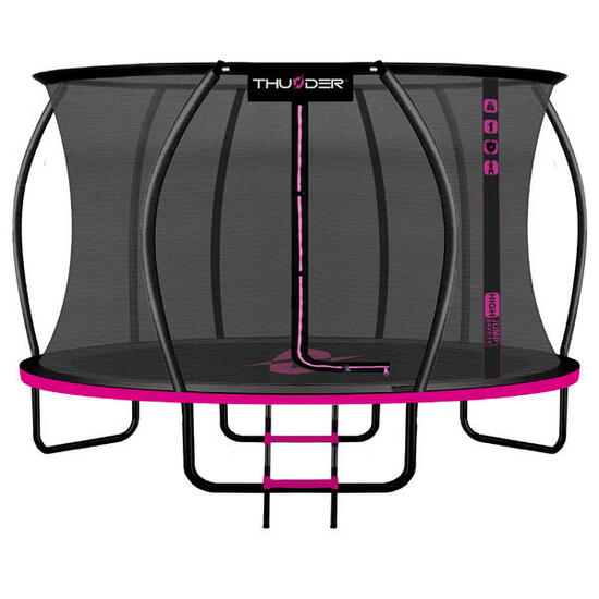 Trampoline de jardin pour enfants THUNDER INSIDE ULTRA 14FT 427CM rose