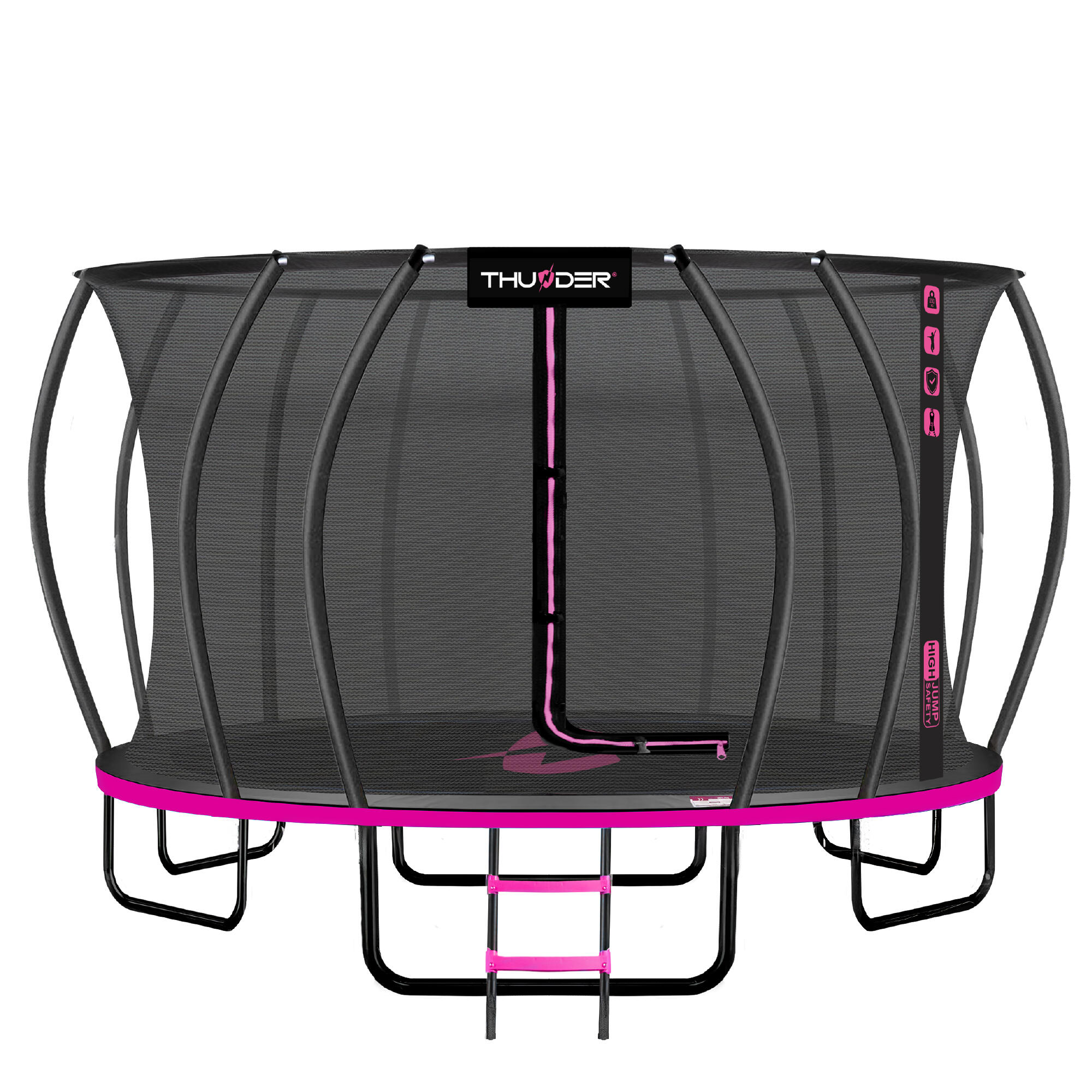 THUNDER Trampolin für Kinder für den Garten THUNDER INSIDE ULTRA 16FT 488CM rosa