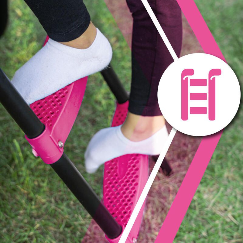 Trampolina ogrodowa dla dzieci z siatką THUNDER INSIDE-ULTRA 16FT 488cm PINK