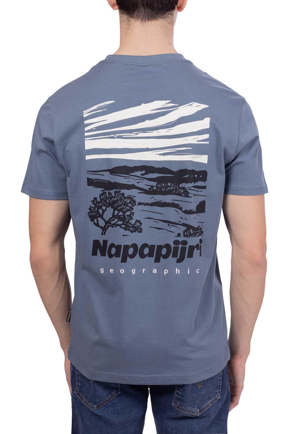 T-shirt homme Napapijri S-Vignonil Back stormy weat G1Y 2/5