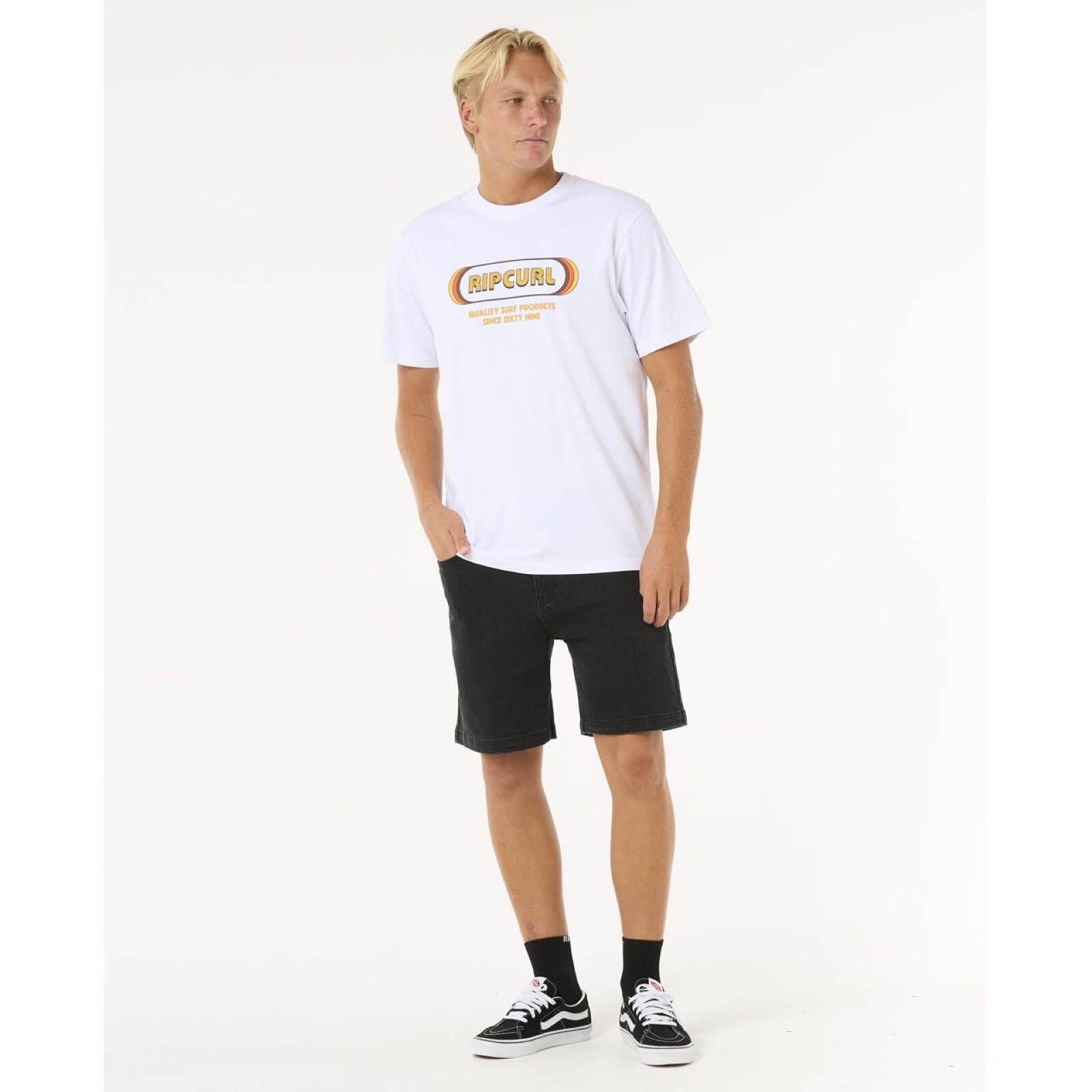 T-Shirt Uomo Rip Curl Surf Revival Bianco 4/5