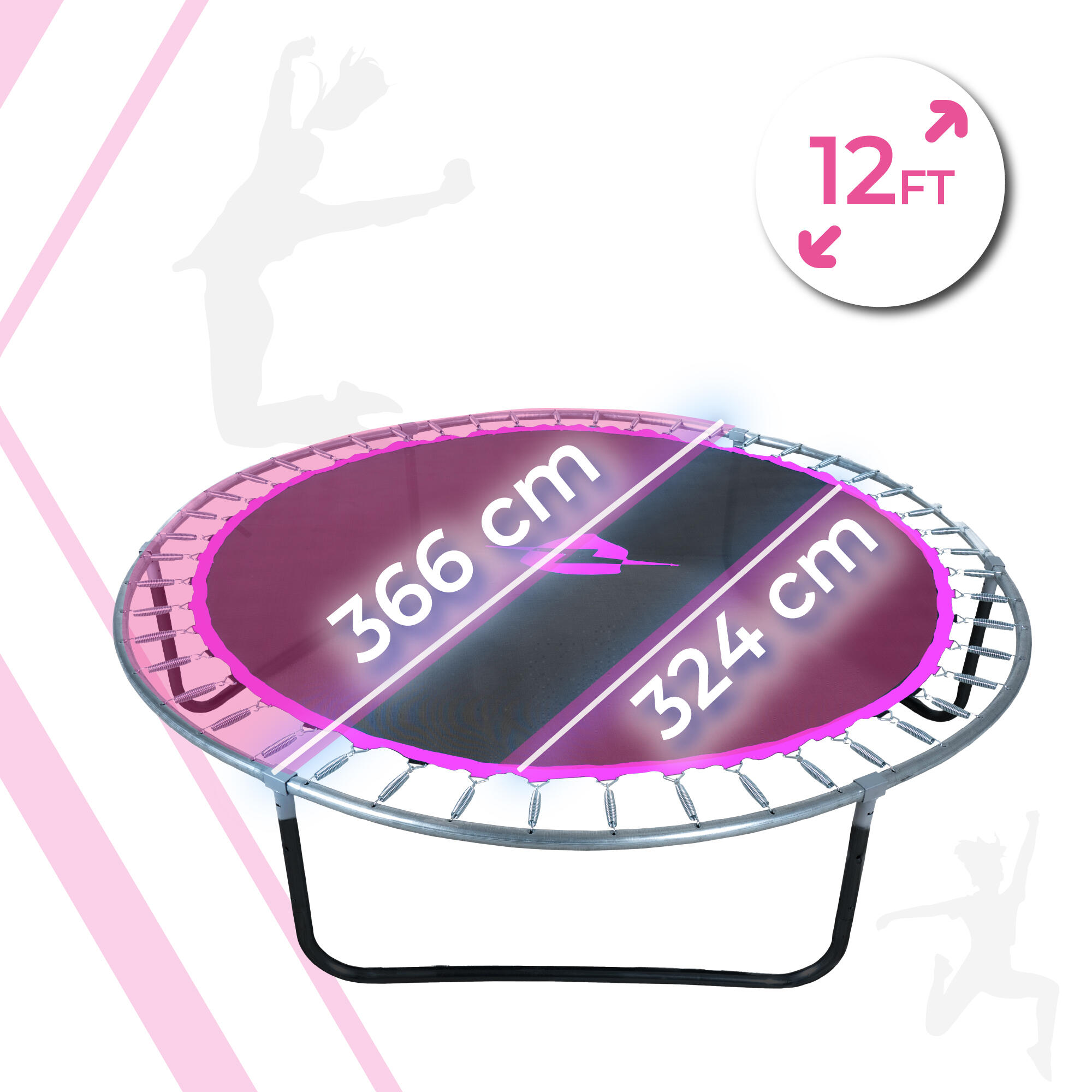 Trampoline voor kinderen voor in de tuin THUNDER INSIDE ULTRA 12FT 366CM roze 3/7