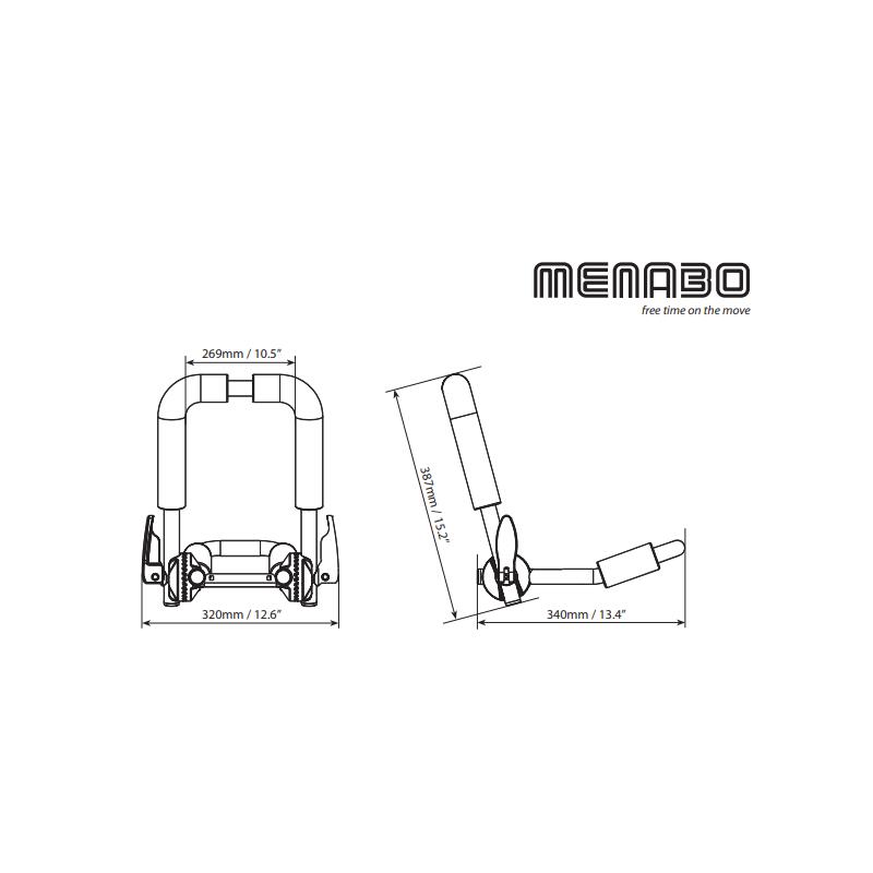 Suporte para caiaque Menabo Niagara 5/5