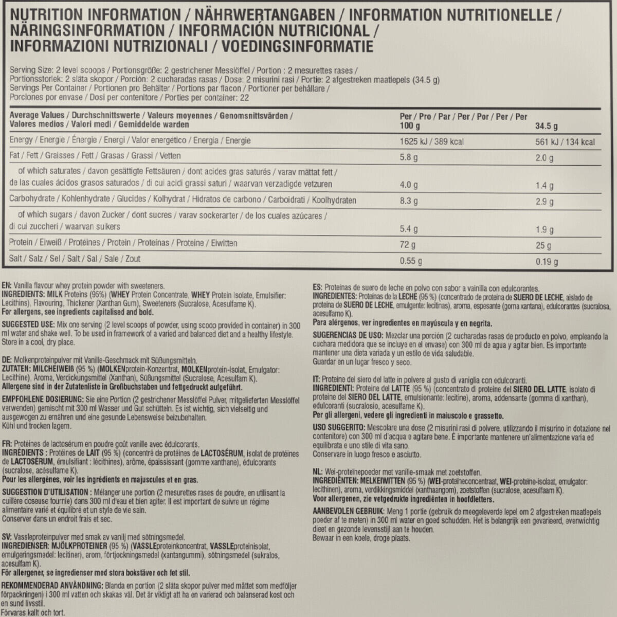 Whey concentrée - C4 Whey Protein - Gousse de Vanille 3/3