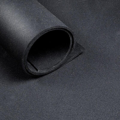 Pavimento sportivo 12 mm Nero - 1.25 m di larghezza - Per metro lineare