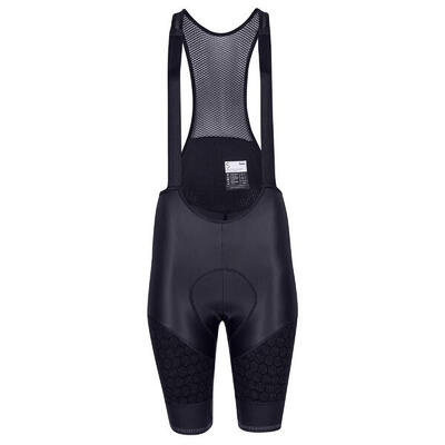 Pantaloncini con bretelle da ciclismo da donna Gravel Nero