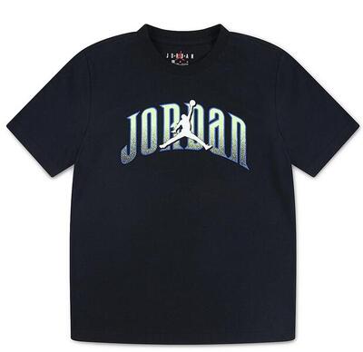 T-shirt ragazzo jordan global arch tee - nero