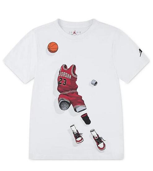 T-shirt ragazzo jordan ghost man tee - bianco