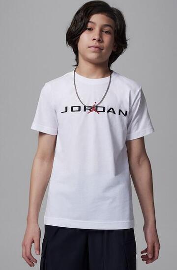 T-shirt ragazzo jordan baseline - bianco