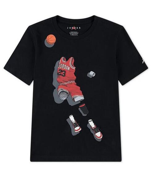 T-shirt ragazzo jordan ghost man tee - nero