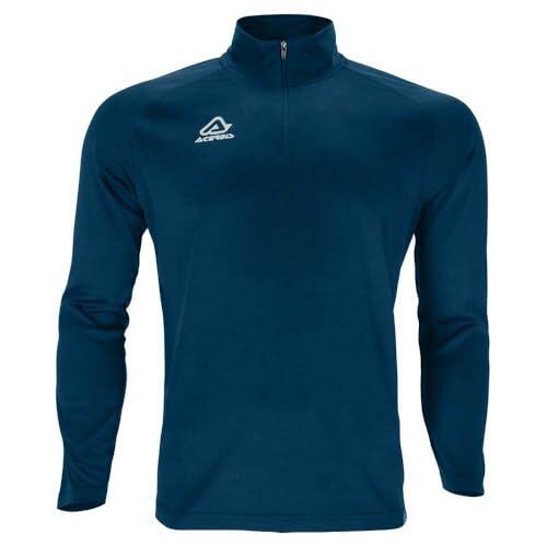Felpa Allenamento Acerbis Tagete S (062) 040 Blu con Mezza Zip
