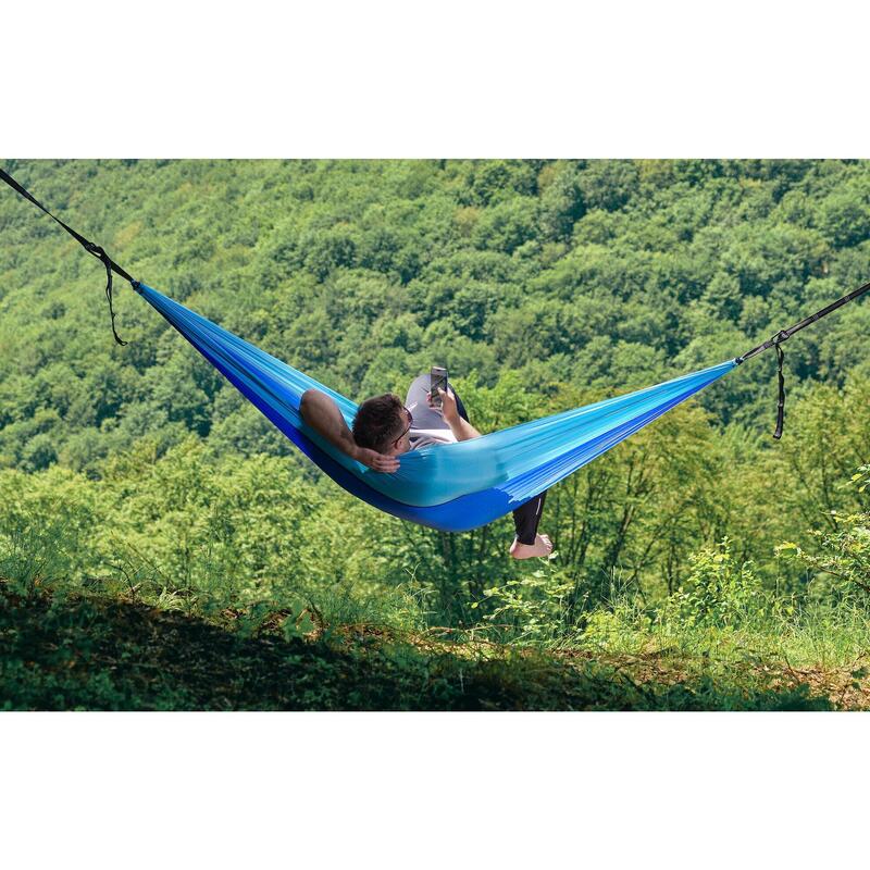Hamac din material parasuta,ultra usor,270x140 cm,curele de prindere si carabine
