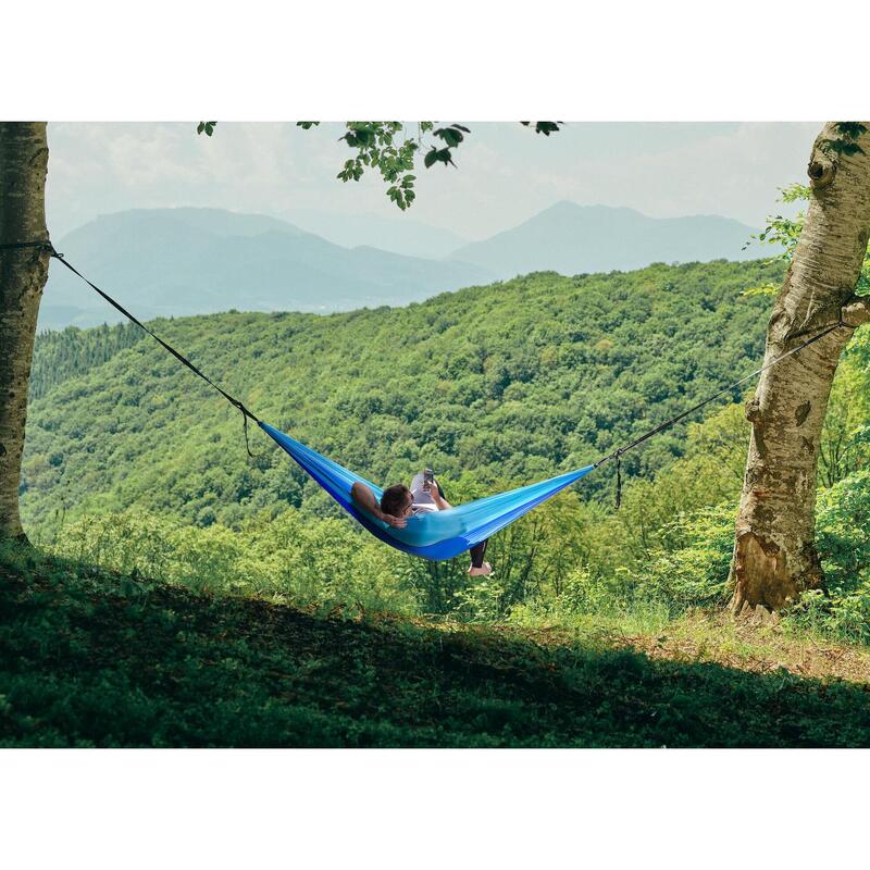 Hamac din material parasuta,ultra usor,270x140 cm,curele de prindere si carabine
