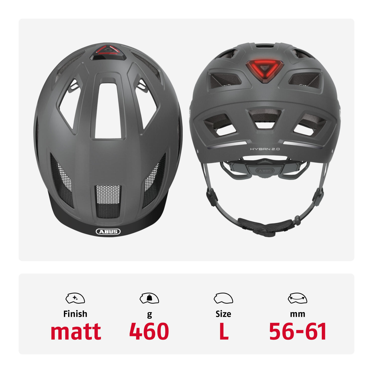 Casque de vélo de ville « Hyban 2.0 », noir 3/7