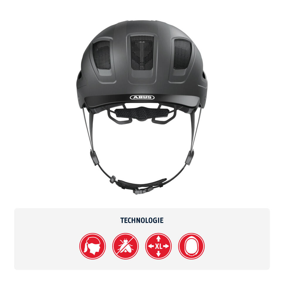 Miejski kask rowerowy „Hyban 2.0”, czarny