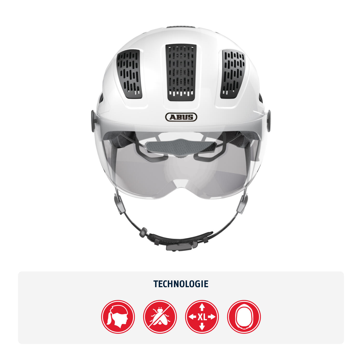 Casque Abus Hyban 2.0 ACE Polar Blanc Taille M 52-58cm 2/7