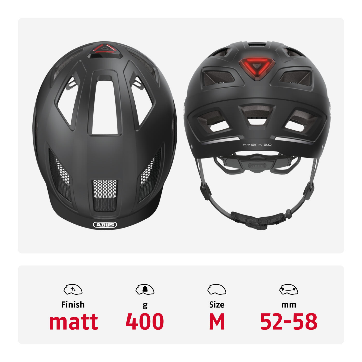 Casco per il tempo libero "Hyban 2.0", nero 3/7