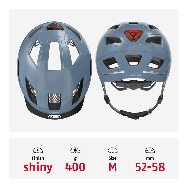 Kask Rowerowy Hyban 2.0 Glacier Blue M 52-58 Cm