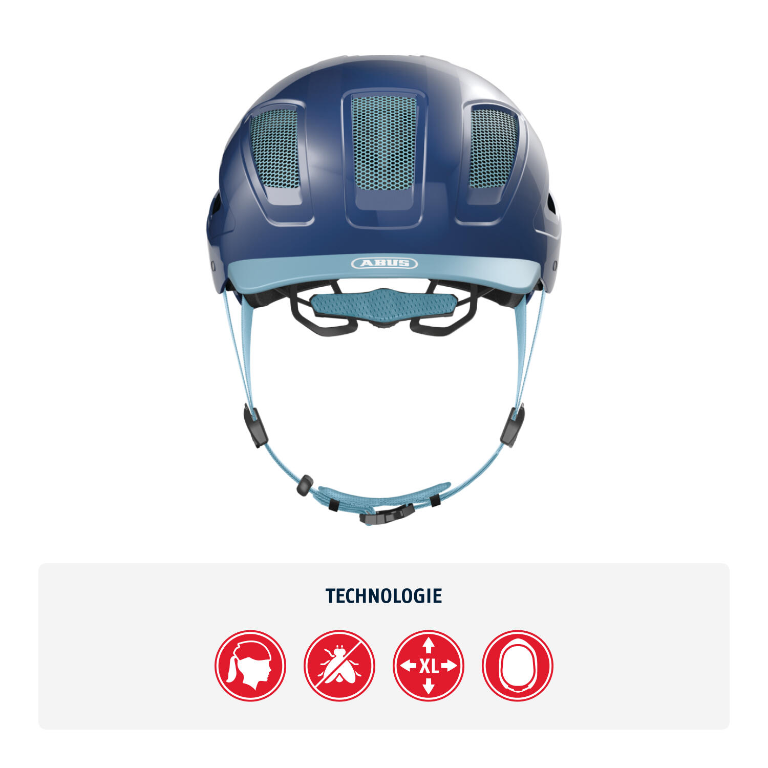 Casque Abus Hyban 2.0 Vélo Bleu L 56-61cm 2/7
