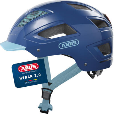 Abus hyban 2.0 fietskas voor stadsgebruik blauw m 52-58cm
