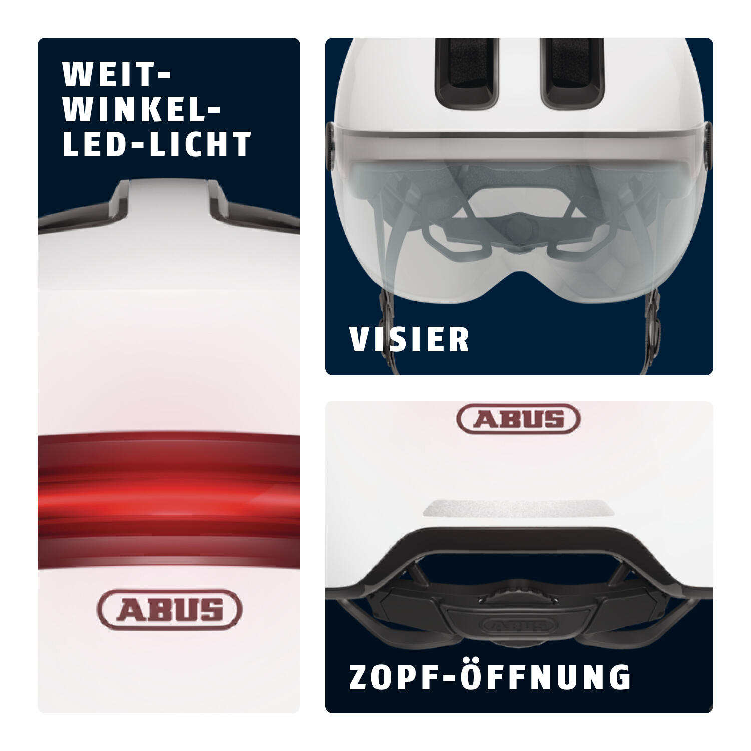 Casque Abus Hud-Y Ace Blanc Brillant M 54-58 cm 4/7