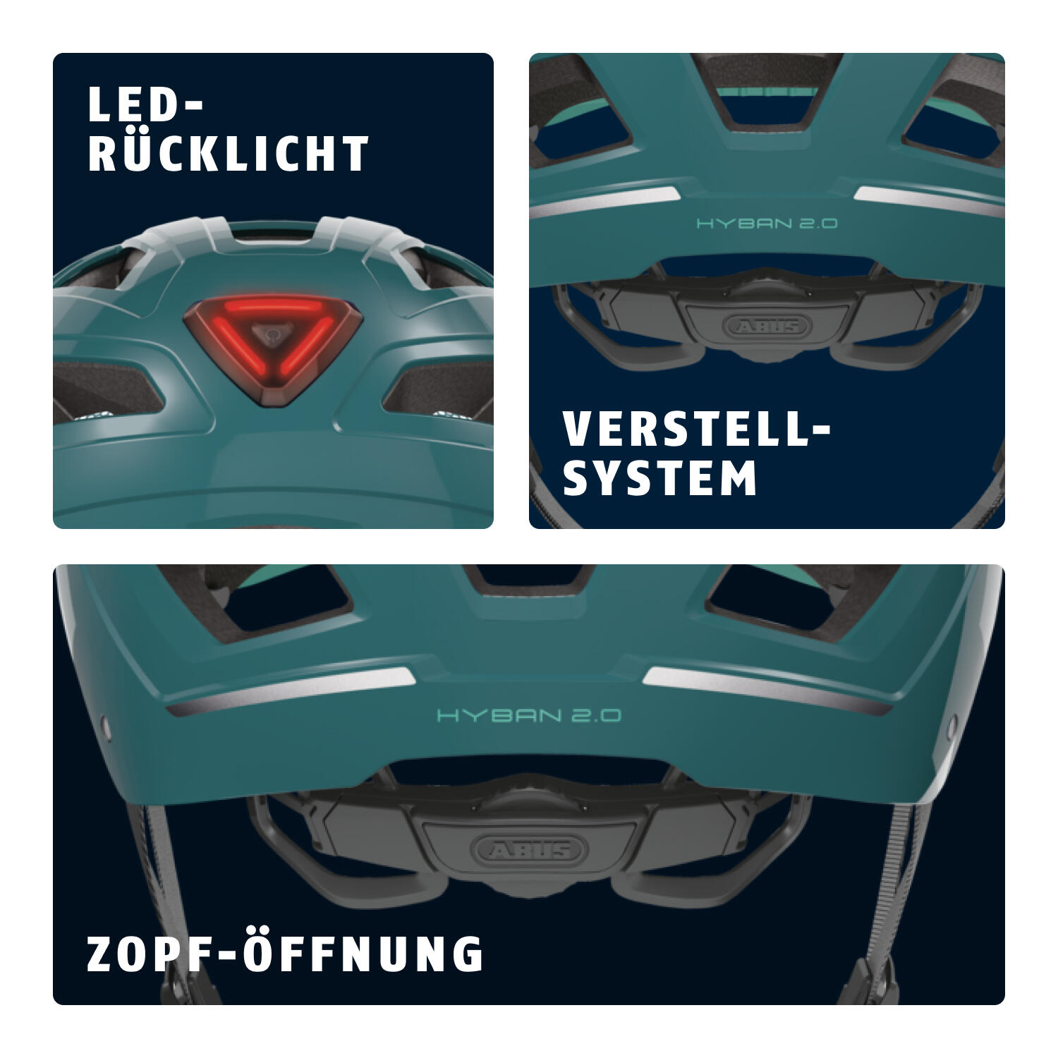 Casque ABUS Hyban 2.0 Vert M 52-58 cm 4/7
