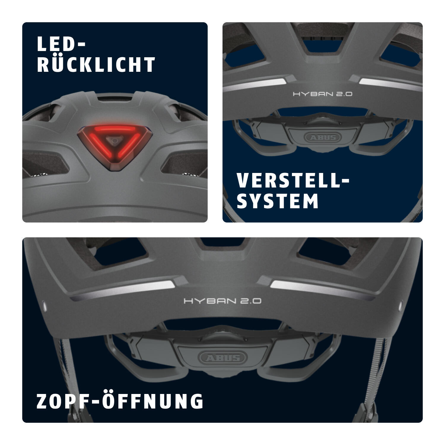 Casque de vélo de ville « Hyban 2.0 », noir 4/7