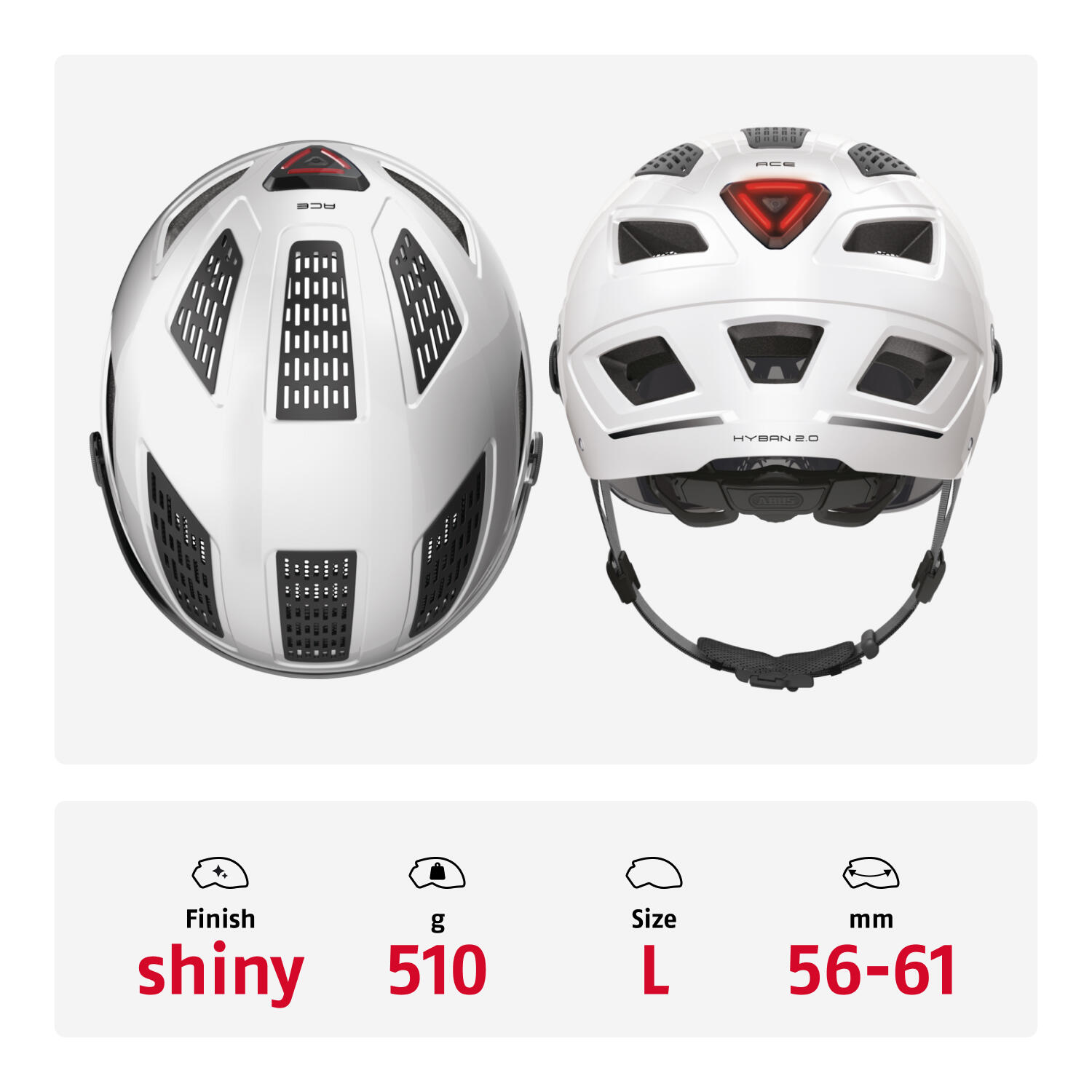 Capacete de bicicleta Abus Hyban 2.0 ACE 3/7