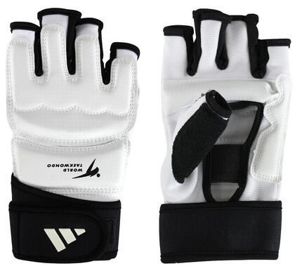 Mitaines de combat taekwondo (couleur : blanc/noir - taille : m)