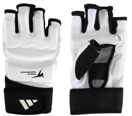 Mitaines de combat taekwondo (couleur : blanc/noir - taille : xs)