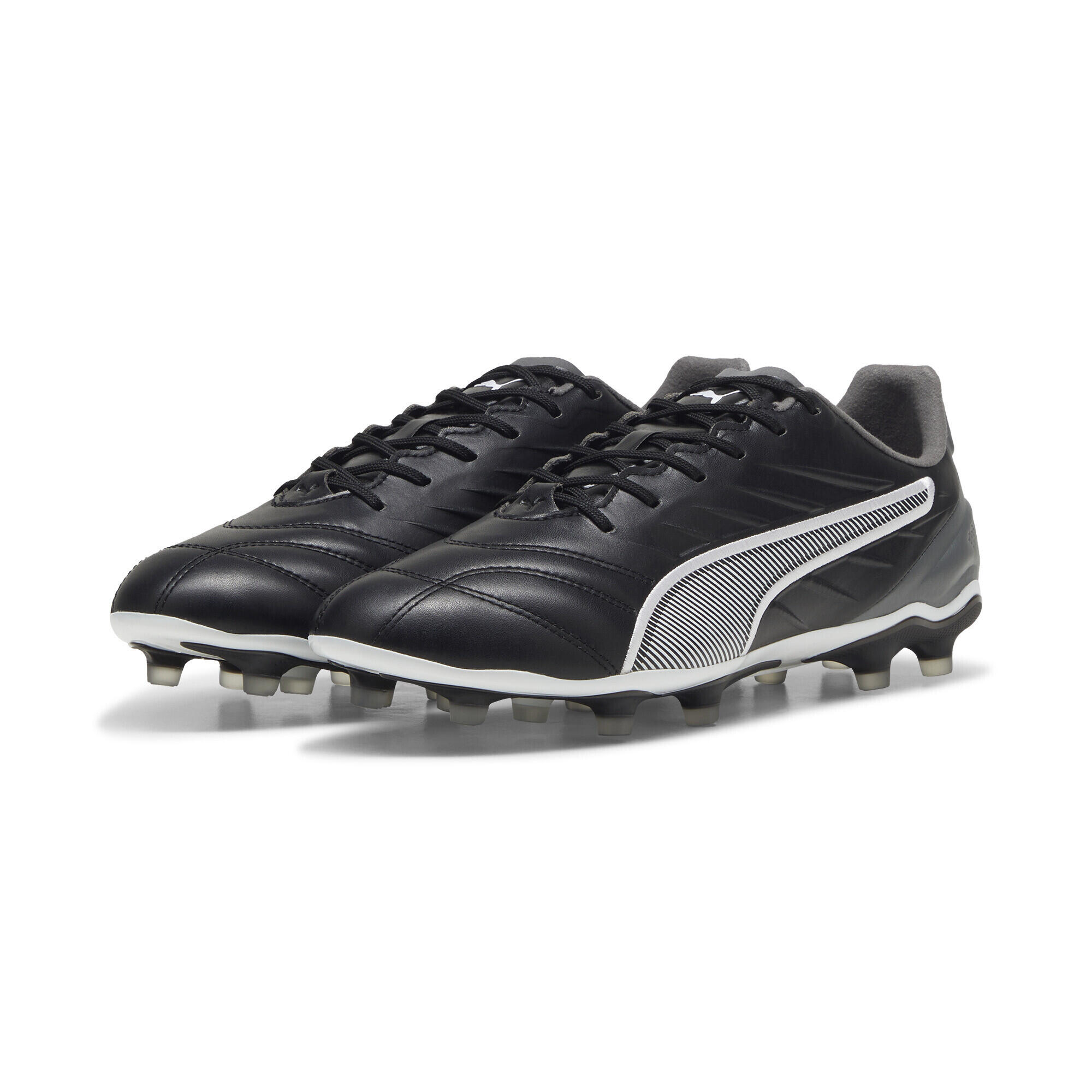 Puma - Chaussures De Football King Pro Fg/ag Unisexe Puma - Chaussures De Football - Gris|noir - 42 - Decathlon