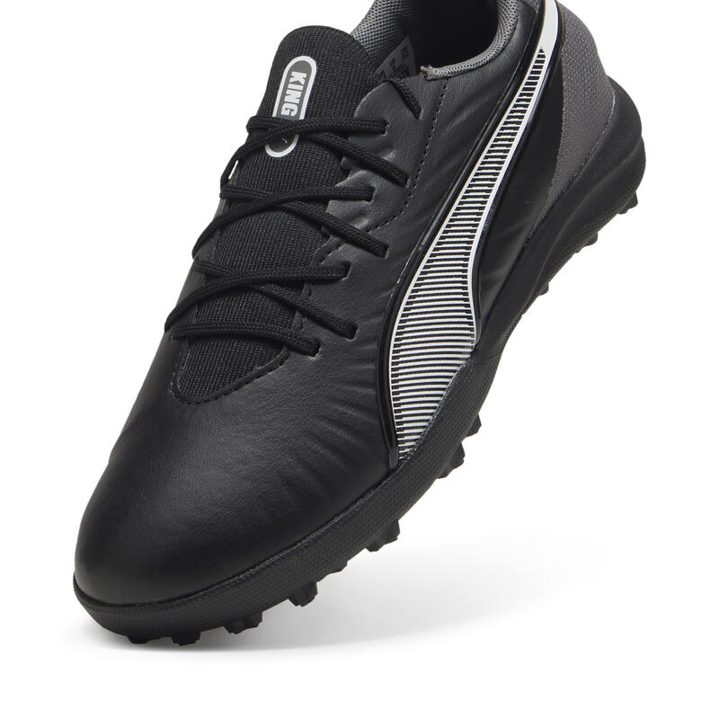 Młodzieżowe buty piłkarskie KING MATCH TT PUMA Black White Cool Dark Gray