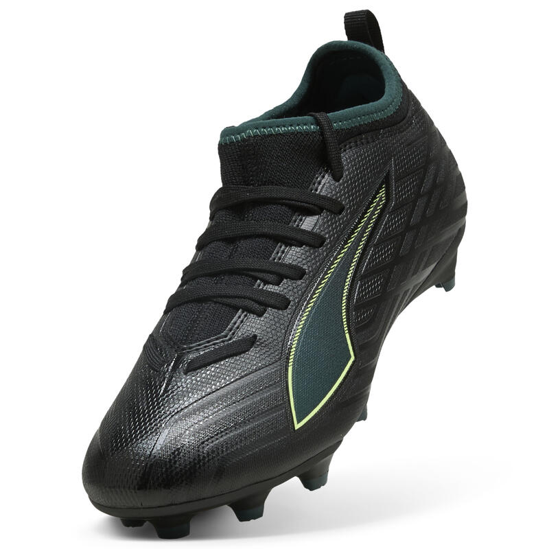 Ghete fotbal copii teren ferm și artificial Ultra 6 Match Fg/Ag, negru PUMA