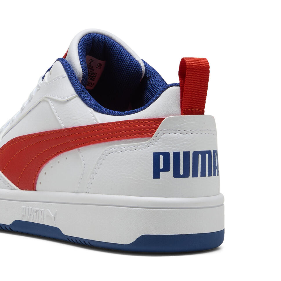 Młodzieżowe sneakersy Rebound V6 Lo PUMA White Fierce Red Clyde Royal Blue