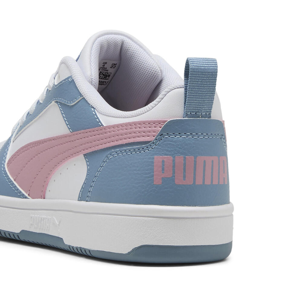 Młodzieżowe sneakersy Rebound V6 Lo PUMA White Poised Pink Cool Blue