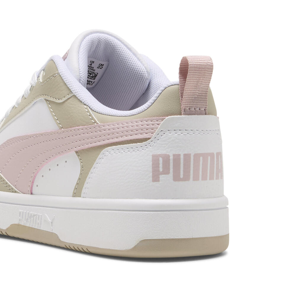 Młodzieżowe sneakersy Rebound V6 Lo PUMA White Mauve Mist Desert Dust Pink Beige