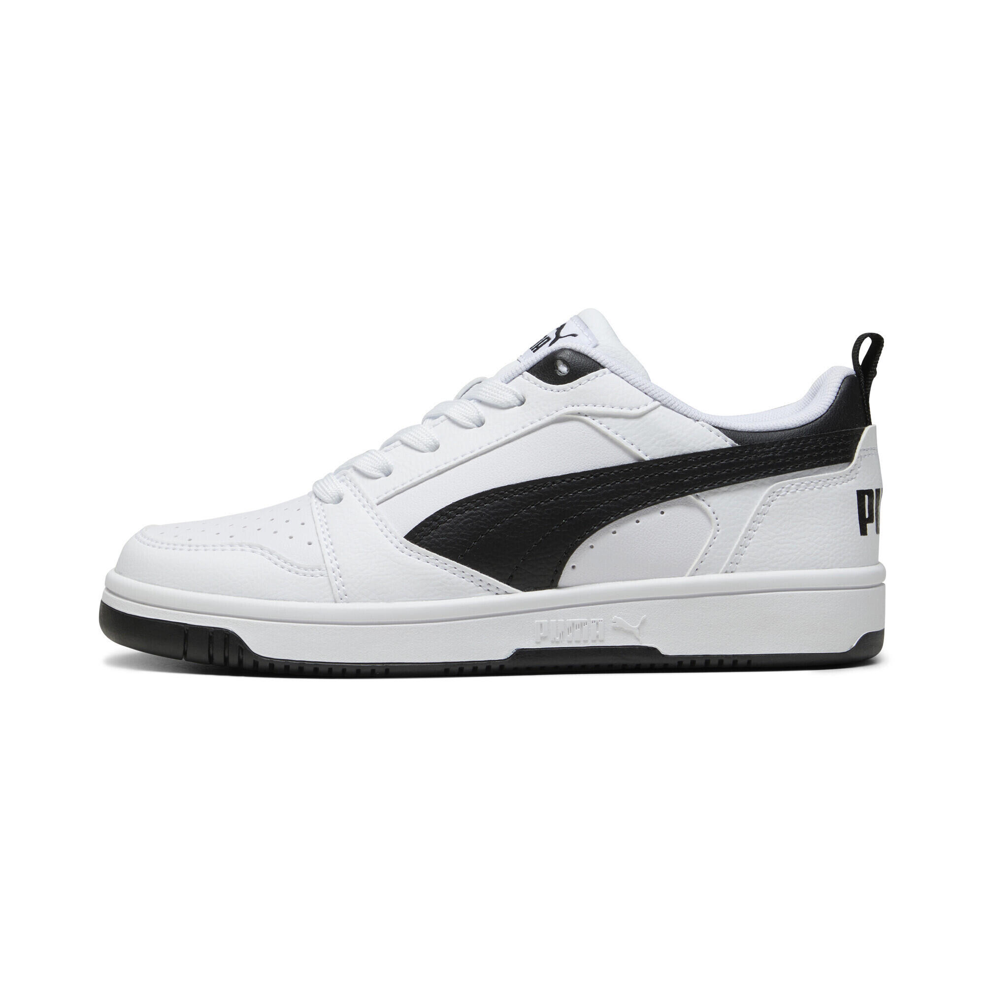 Puma - Baskets Rebound V6 Lo Enfant Et Adolescent Puma - Chaussures De Sport - Blanc|noir - 36 - Decathlon