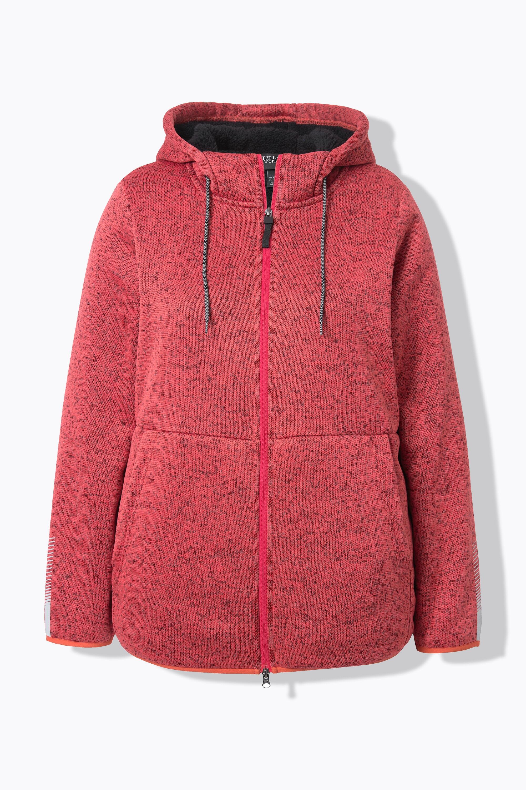 Dames Jasje van gebreid fleece teddyfleece tweerichtingsrits reflector 7/7
