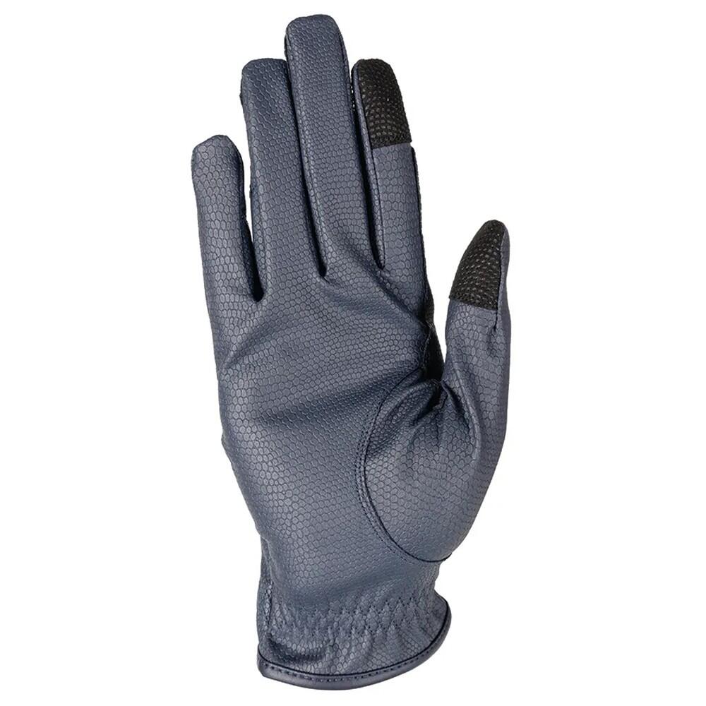 Unisex Adult Shimmer Riding Gloves (Navy/Silver) 2/2