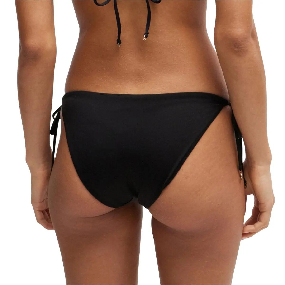 Womens/Ladies Bella Charm Side Tie Bikini Bottoms (Black) 3/4